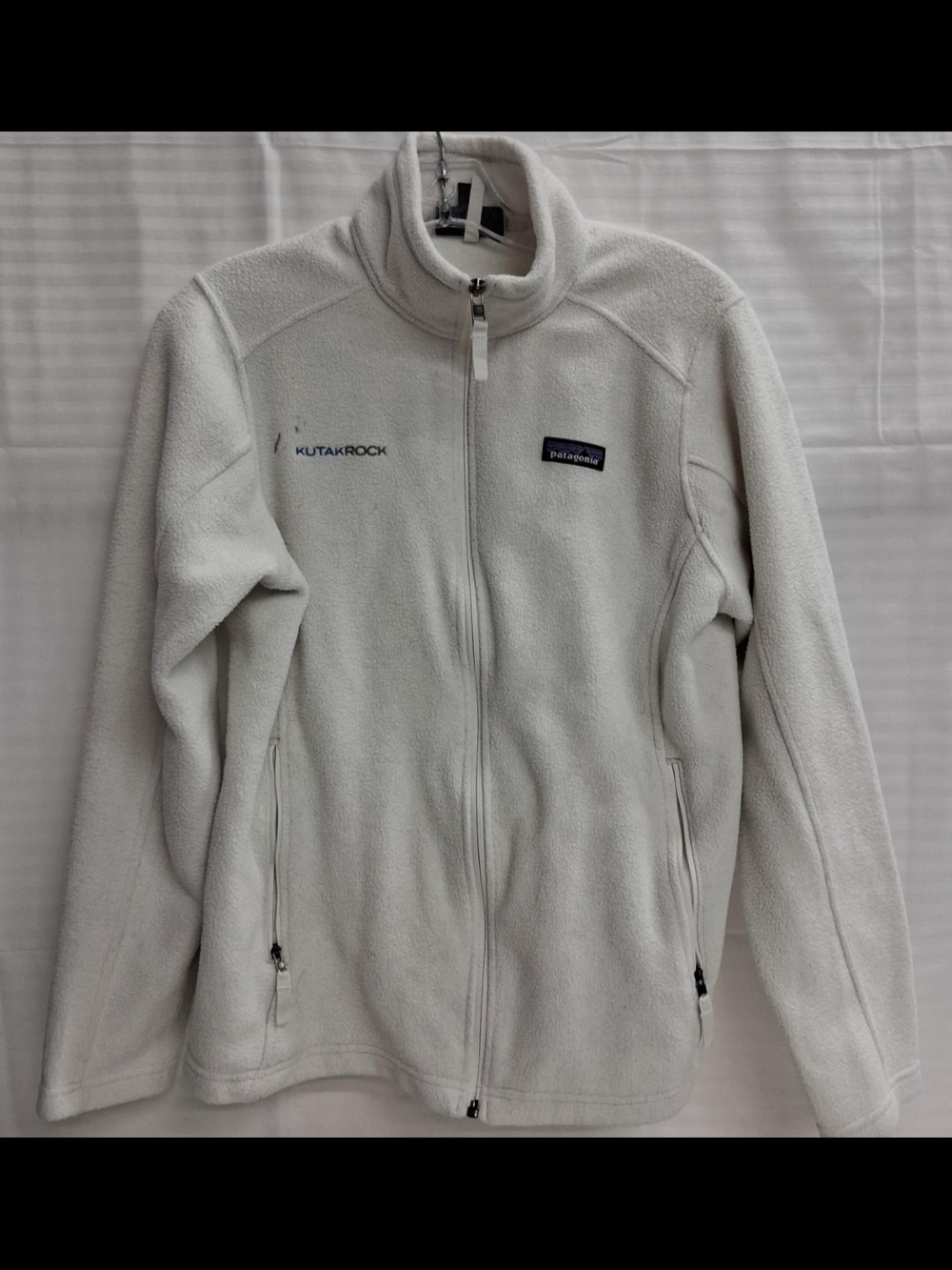 Patagonia Cream Full-Zip Teddy Fleece Jacket